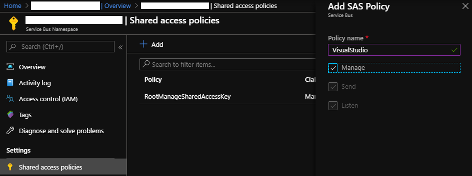 shared-access-policies