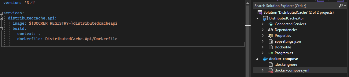 Picture with generated Docker compose file.